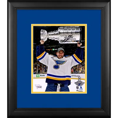 Jordan Binnington St. Louis Blues Fanatics Authentic Framed Autographed 8" x 10" 2019 Stanley Cup Champions Raising Cup Photograph