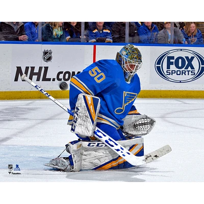 Jordan Binnington St. Louis Blues Fanatics Authentic Unsigned Alternate Jersey Save Photograph