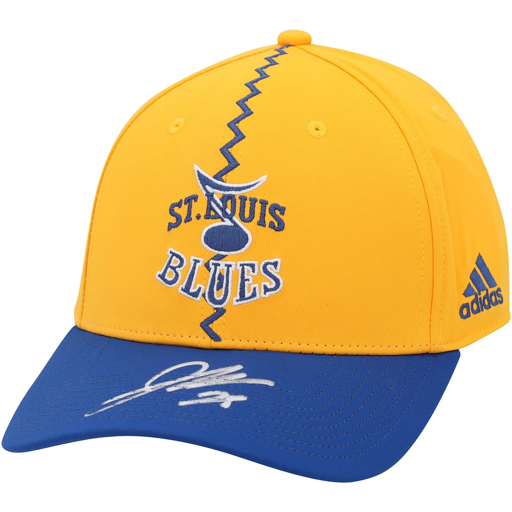 Casquette adidas rétro dédicacée Jordan Kyrou St. Louis Blues 2022 Reverse