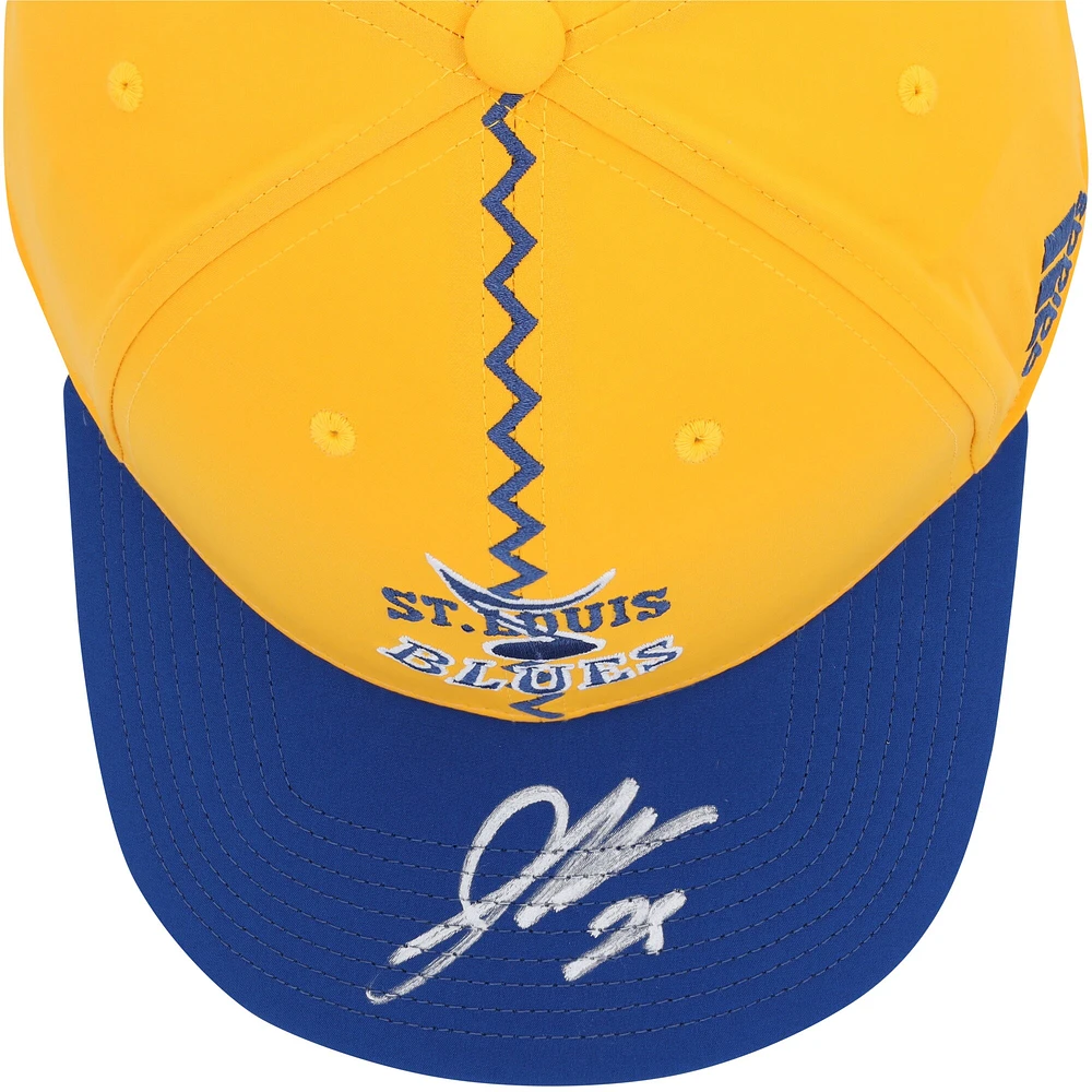 Casquette adidas rétro dédicacée Jordan Kyrou St. Louis Blues 2022 Reverse