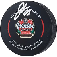 Rondelle de match officielle autographiée par Jordan Kyrou des Blues de St. Louis lors de la Classique hivernale de la LNH 2025