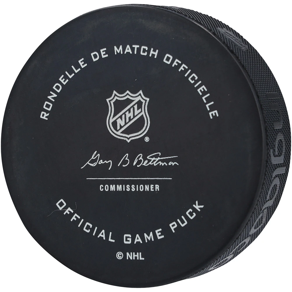 Rondelle de match officielle autographiée par Jordan Kyrou des Blues de St. Louis
