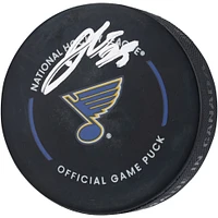 Rondelle de match officielle autographiée par Jordan Kyrou des Blues de St. Louis