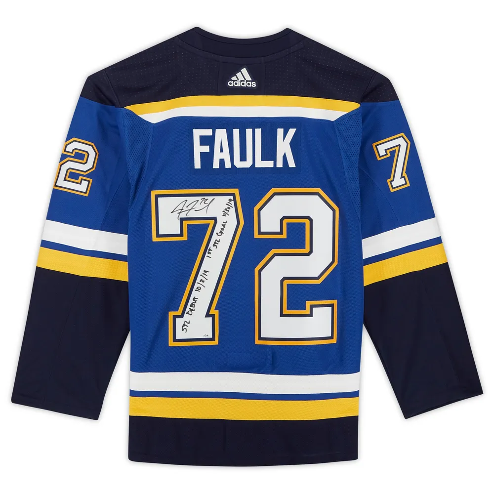 Justin Faulk St. Louis Blues Autographed Blue Adidas Authentic Jersey