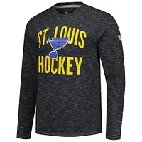 Men's Fanatics  Charcoal St. Louis Blues Long Sleeve T-Shirt