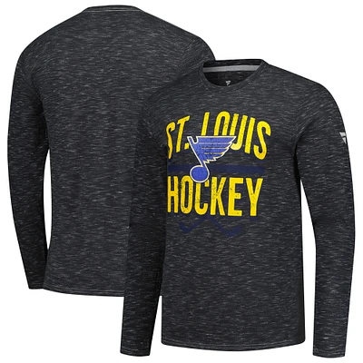 Men's Fanatics  Charcoal St. Louis Blues Long Sleeve T-Shirt