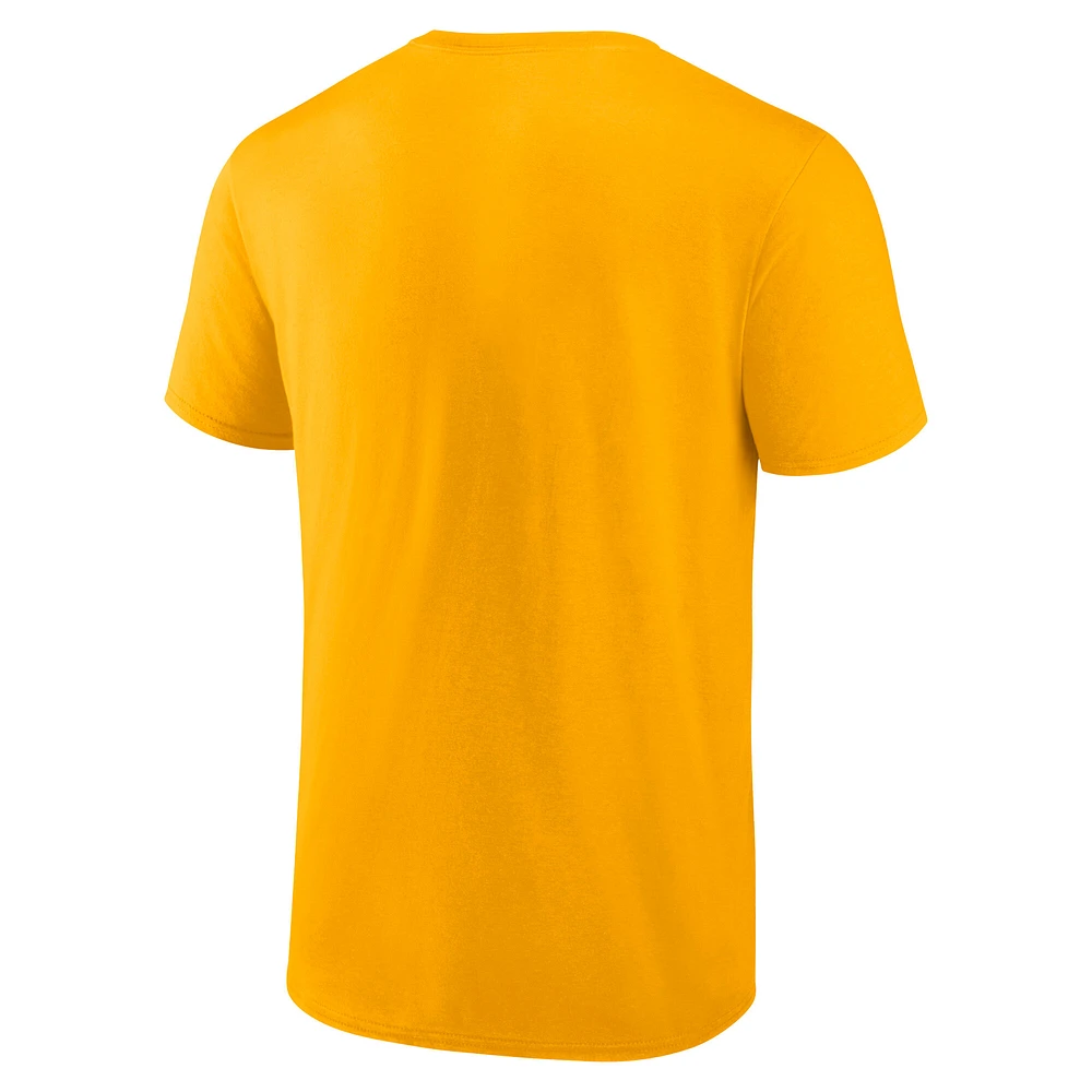 Men's Fanatics  Gold St. Louis Blues Primary Logo T-Shirt