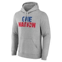 Men's Fanatics  Gray St. Louis Blues Cardinals One Nation Pullover Hoodie