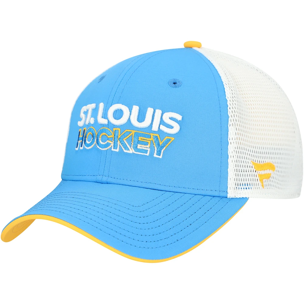 Casquette ajustable en maille bleu clair Fanatics pour homme des St. Louis Blues