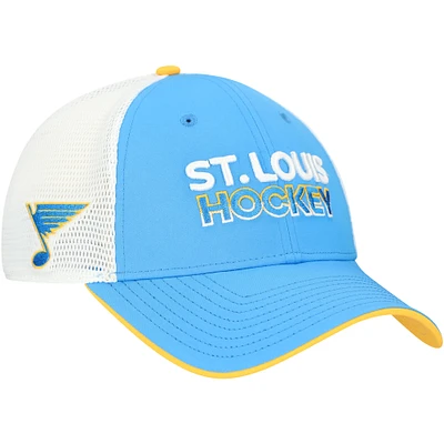 Casquette ajustable en maille bleu clair Fanatics pour homme des St. Louis Blues