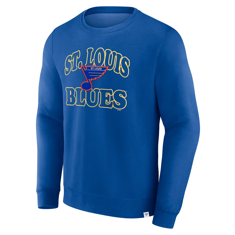 Men's Fanatics  Royal St. Louis Blues Fleece Pullover Sweatshirt
