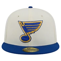 Men's New Era  White St. Louis Blues Chrome Two-Toned 59FIFTY Fitted Hat