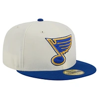 Men's New Era  White St. Louis Blues Chrome Two-Toned 59FIFTY Fitted Hat