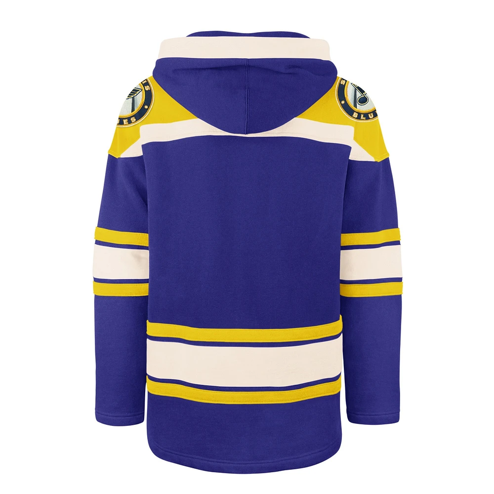 Men's '47 Blue St. Louis Blues Superior Lacer Pullover Hoodie