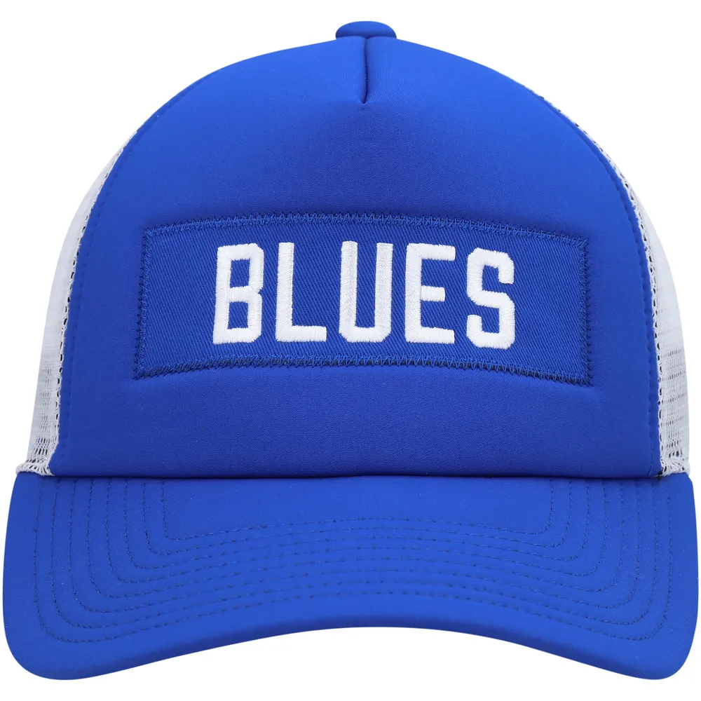 Casquette Snapback adidas St. Louis Blues Team Plate Trucker pour hommes, bleu/blanc