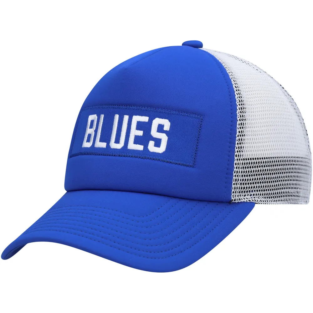 Men's adidas Blue/White St. Louis Blues Team Plate Trucker Snapback Hat