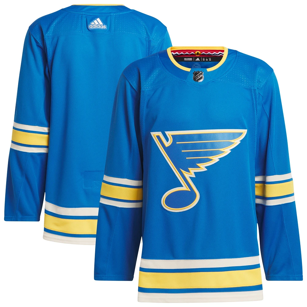 Maillot adidas bleu St. Louis Blues Alternate Authentic Primegreen pour homme