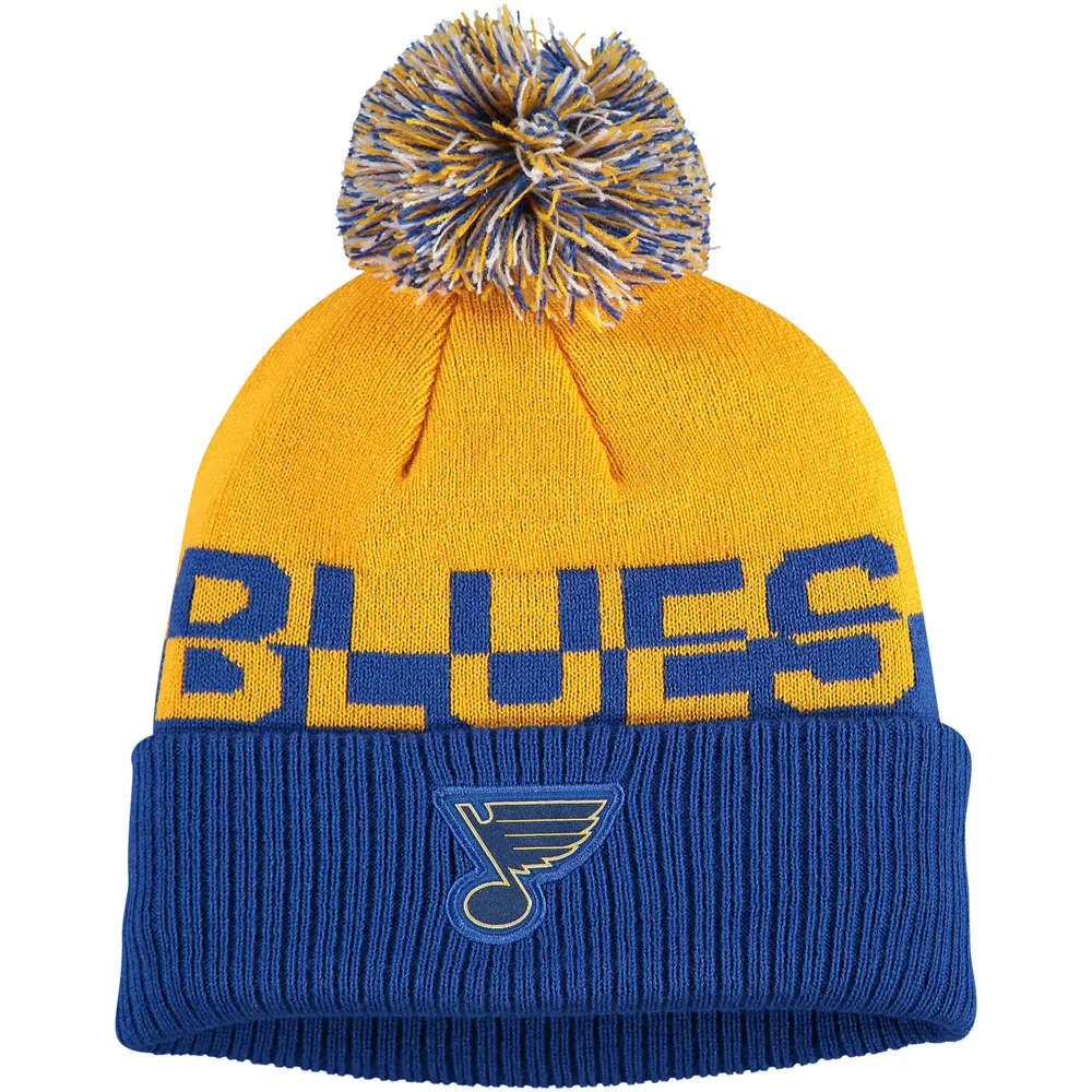 St. Louis Blues adidas COLD.RDY Cuffed Knit Hat with Pom - Blue