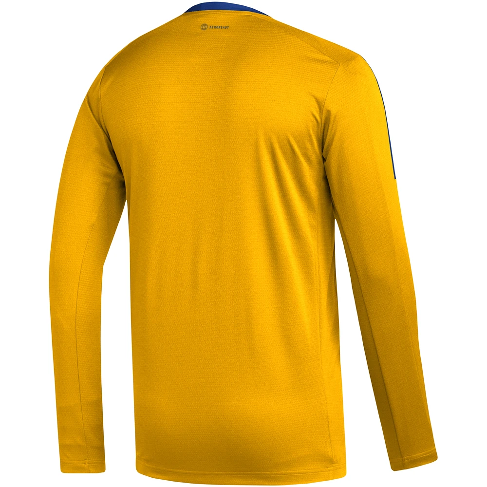 Men's adidas Gold St. Louis Blues AEROREADY® Long Sleeve T-Shirt