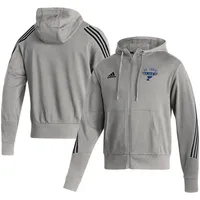 Lids St. Louis Blues adidas Fashion Full-Zip Hoodie - Heathered Gray