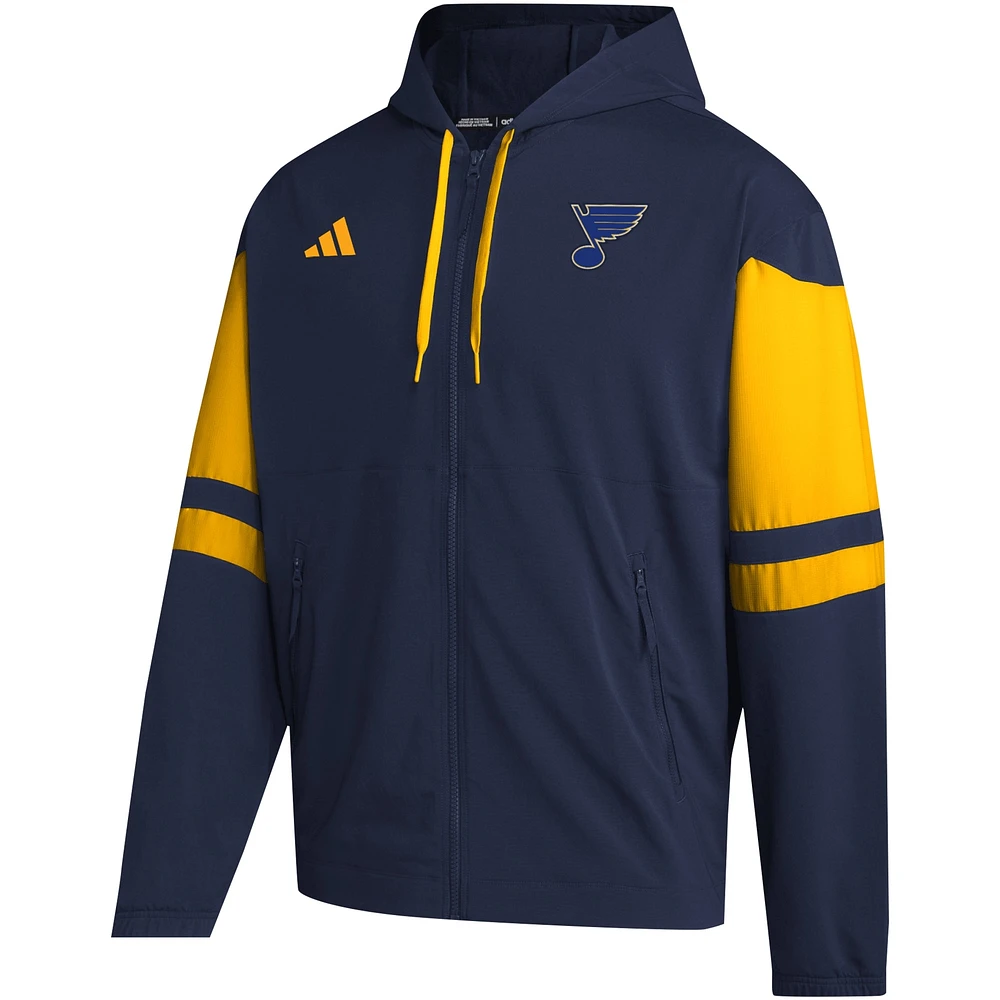 Men's adidas  Navy St. Louis Blues Full-Zip Hoodie