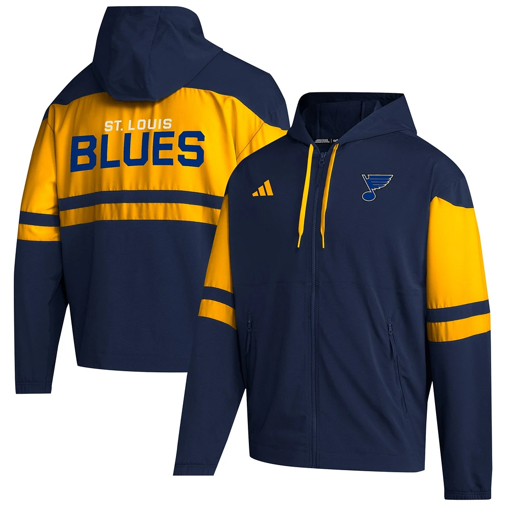 Men's adidas  Navy St. Louis Blues Full-Zip Hoodie