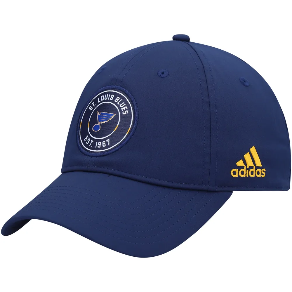 Men's adidas Blue/White St. Louis Blues Team Plate Trucker Snapback Hat