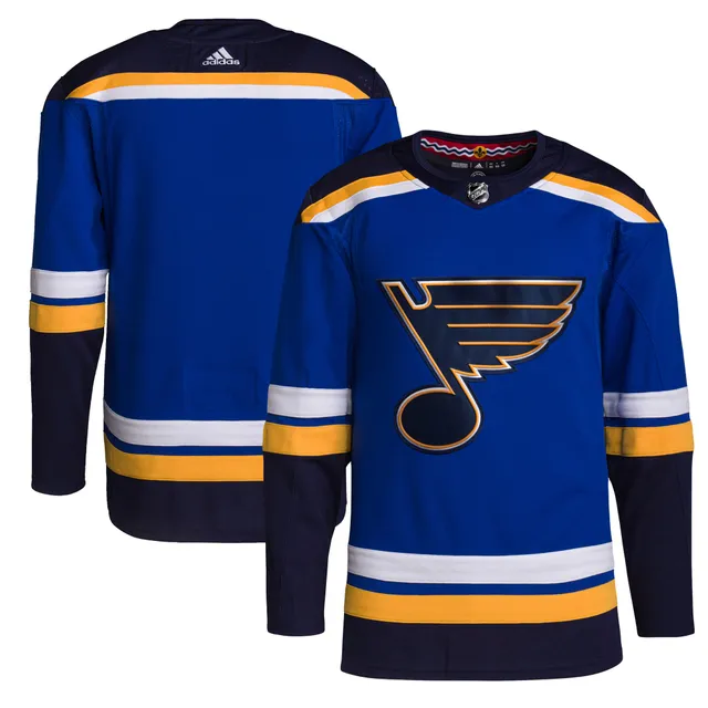 Adidas St Louis Blues Mens Blue Home Authentic Hockey Jersey, Blue, 100%  POLYESTER, Size 52