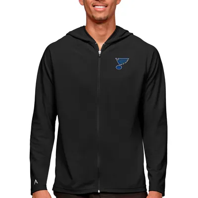 Men's St. Louis Blues adidas Navy Full-Zip Hoodie