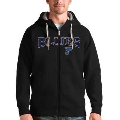 Men's St. Louis Blues adidas Navy Full-Zip Hoodie