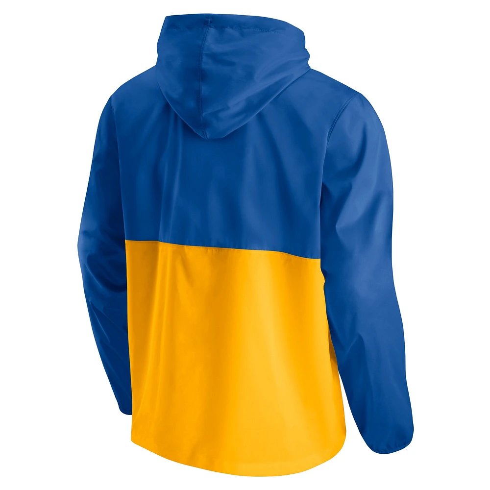 Men's Blue/Gold St. Louis Blues Thrill Seeker Anorak Half-Zip Jacket