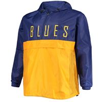 Men's Blue St. Louis Blues Big & Tall Anorak Half-Zip Pullover Hoodie