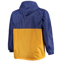 Men's Blue St. Louis Blues Big & Tall Anorak Half-Zip Pullover Hoodie