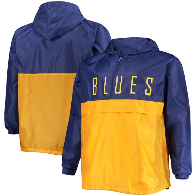 Sweat à capuche demi-zip anorak Big & Tall St. Louis Blues pour hommes de coloris bleu