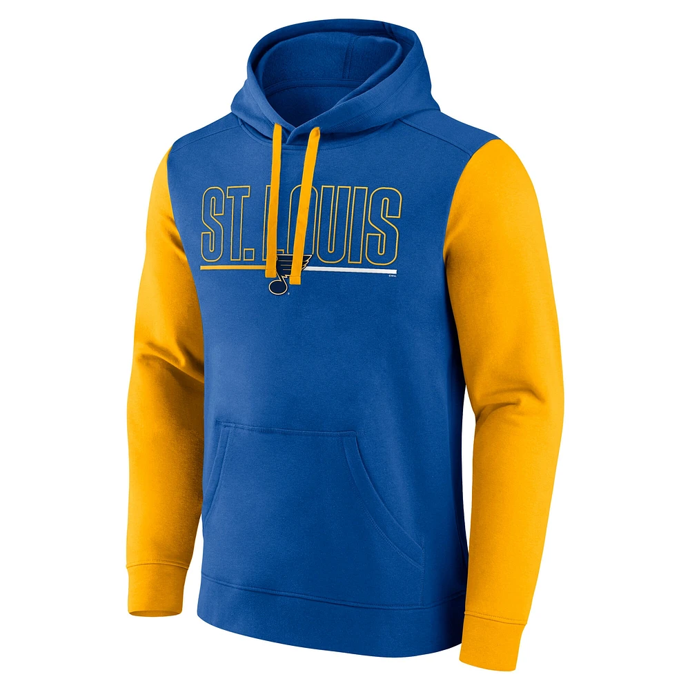 Men's Blue St. Louis Blues Deliver Fleece Pullover Hoodie