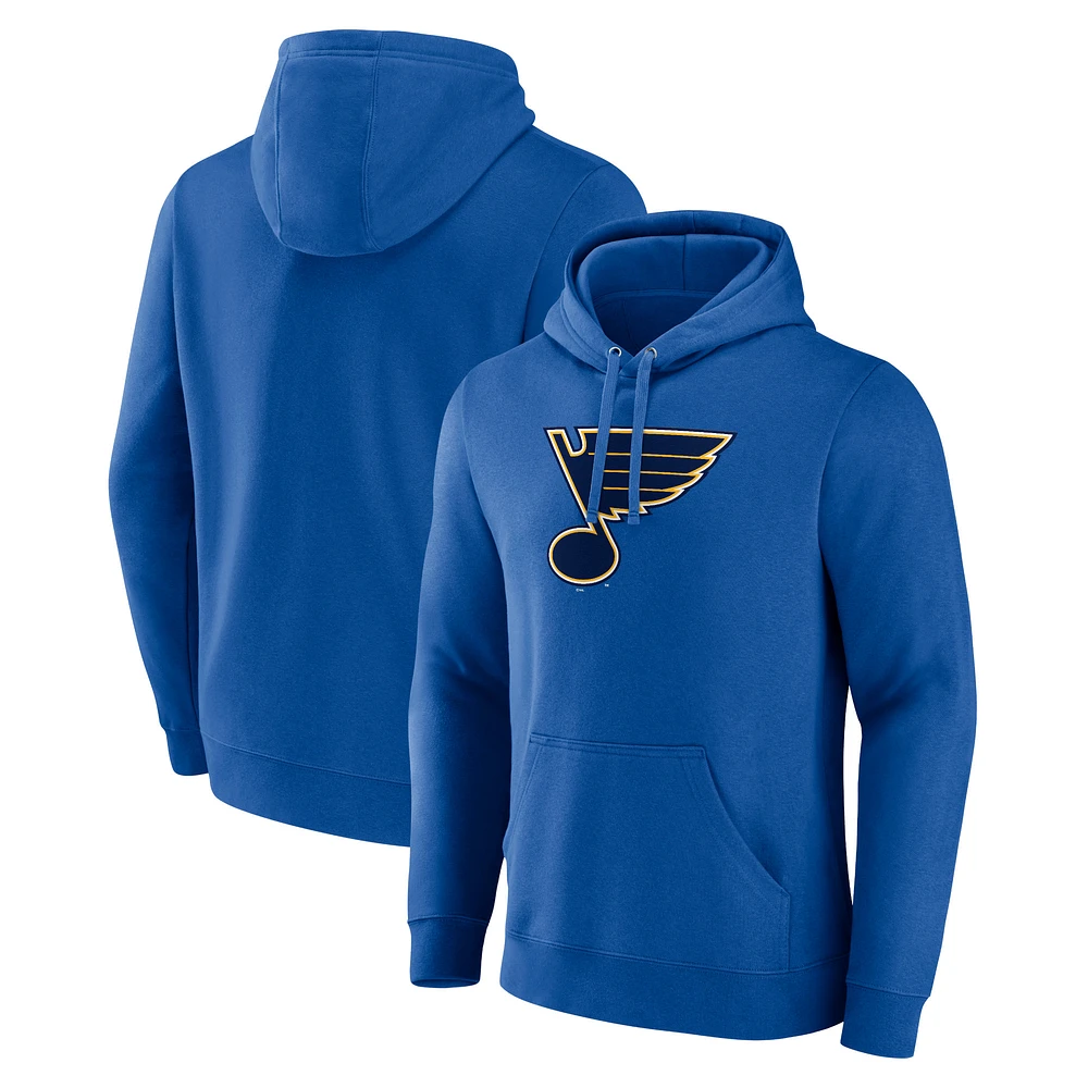 Men's Blue St. Louis Blues Primary Logo Pullover Hoodie