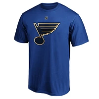 Men's Brayden Schenn Blue St. Louis Blues Authentic Stack Player Name & Number T-Shirt