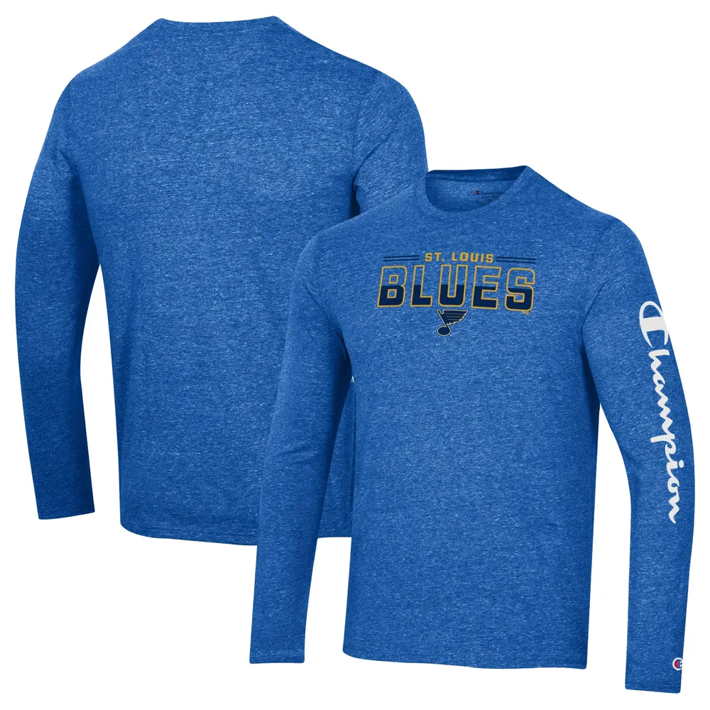 Lids St. Louis Blues Champion Tri-Blend Long Sleeve T-Shirt