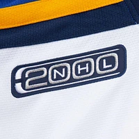 Maillot de jeu puissance Chris Pronger pour homme, blanc, St. Louis Blues 1999-00