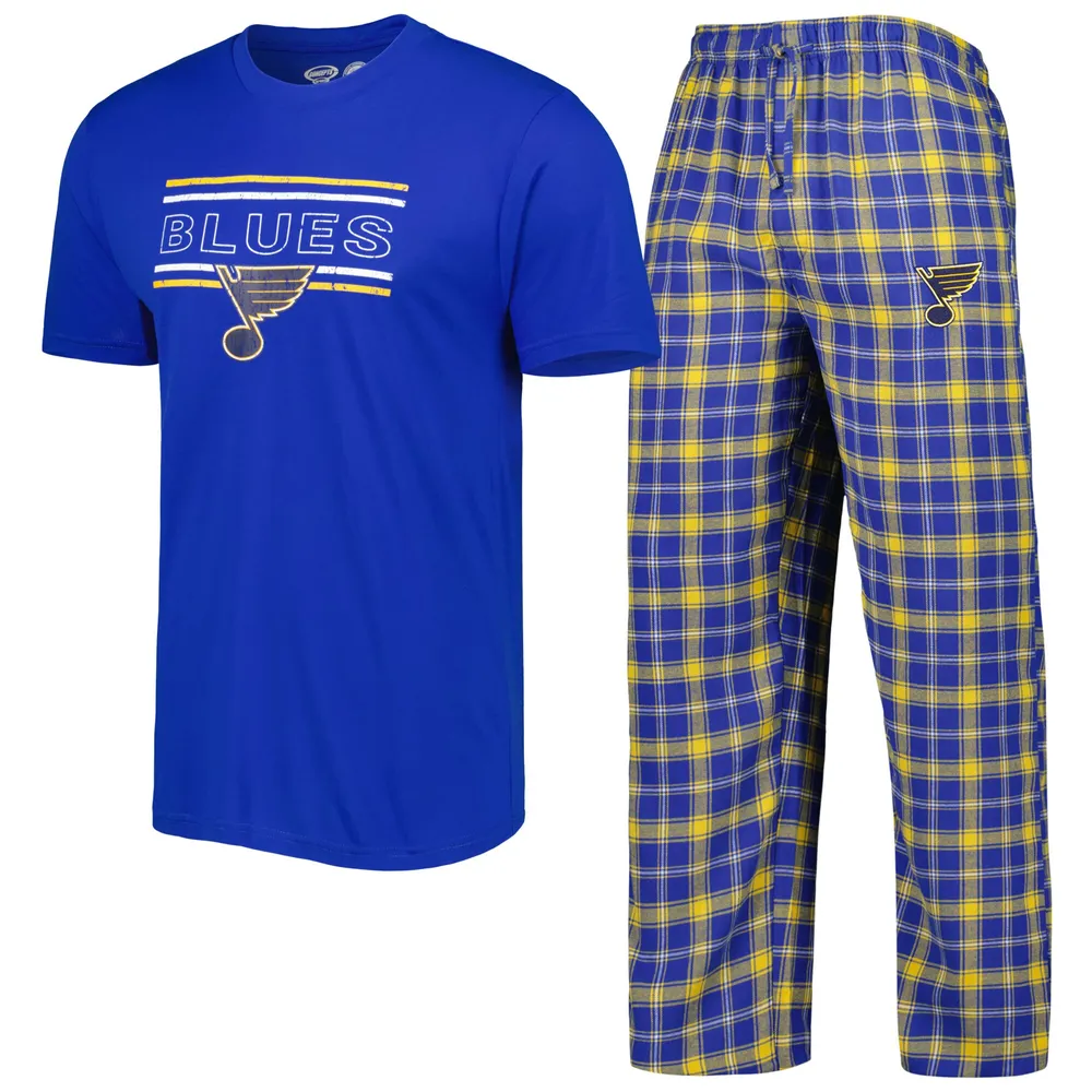 Concepts Sport Men's Navy and Gold Milwaukee Brewers Badge T-shirt Pants  Sleep Set