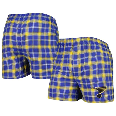St. Louis Blues Concepts Sport Ledger Flannel Boxers - Blue/Gold