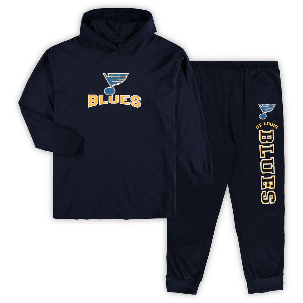 Men's Concepts Sport Navy St. Louis Blues Big & Tall Pullover Hoodie Joggers Sleep Set