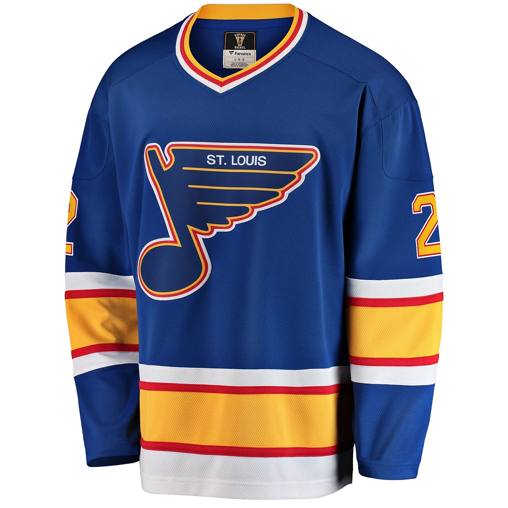 Maillot de joueur retraité Fanatics Al Macinnis St. Louis Blues Premier Breakaway pour hommes, bleu