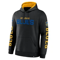 Men's Fanatics Black St. Louis Blues Big City Legacy Fleece Pullover Hoodie