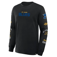 Men's Fanatics Black St. Louis Blues Boxed Legacy Long Sleeve T-Shirt