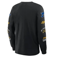Men's Fanatics Black St. Louis Blues Boxed Legacy Long Sleeve T-Shirt