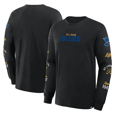 Men's Fanatics Black St. Louis Blues Boxed Legacy Long Sleeve T-Shirt