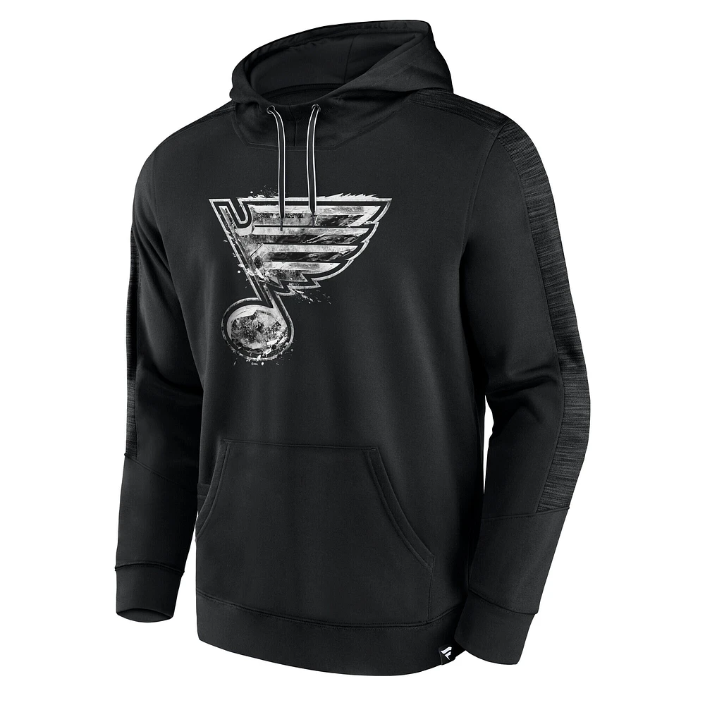 Sweat à capuche noir St. Louis Blues Iced Out pour homme Fanatics