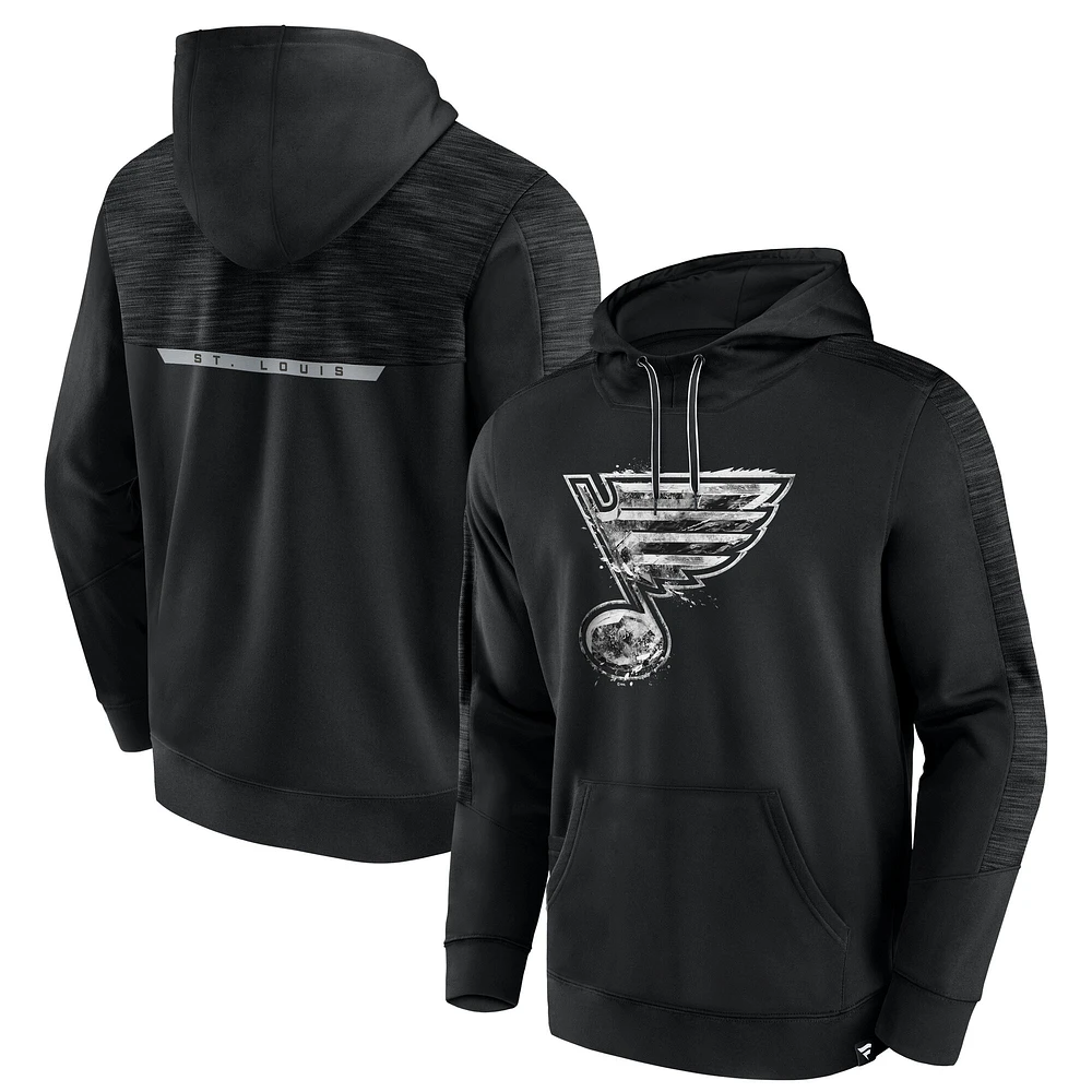 Sweat à capuche noir St. Louis Blues Iced Out pour homme Fanatics