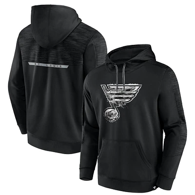 Sweat à capuche noir St. Louis Blues Iced Out pour homme Fanatics
